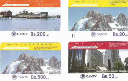 tarjetas telefonicas cantv perforadas