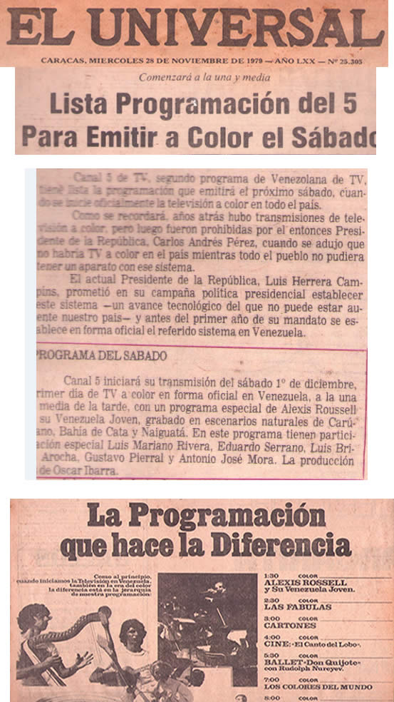 televisiÃ³n a color en Venezuela