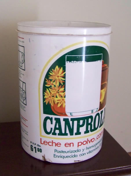 Pote de Leche Canprolac de los ochentas