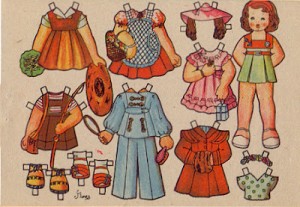 Muñecas recortables para jugar