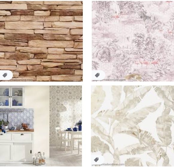 Papel pintado vintage para paredes