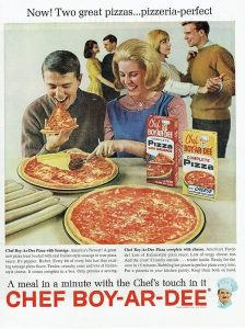 publicidad pizza retro
