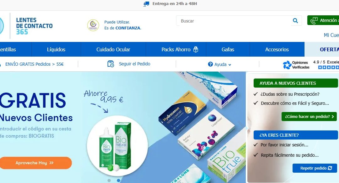 Lentes deContacto 365: una tienda online especializada para comprar lentillas con comodidad